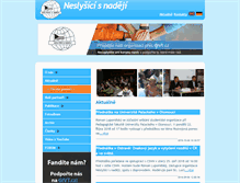 Tablet Screenshot of neslysicisnadeji.org